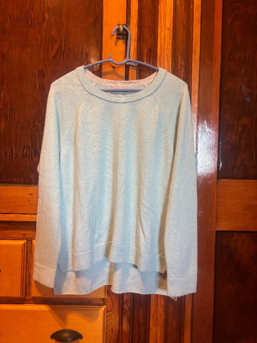 PURE Collection 100% Cashmere Light Blue Sweater Size 12
